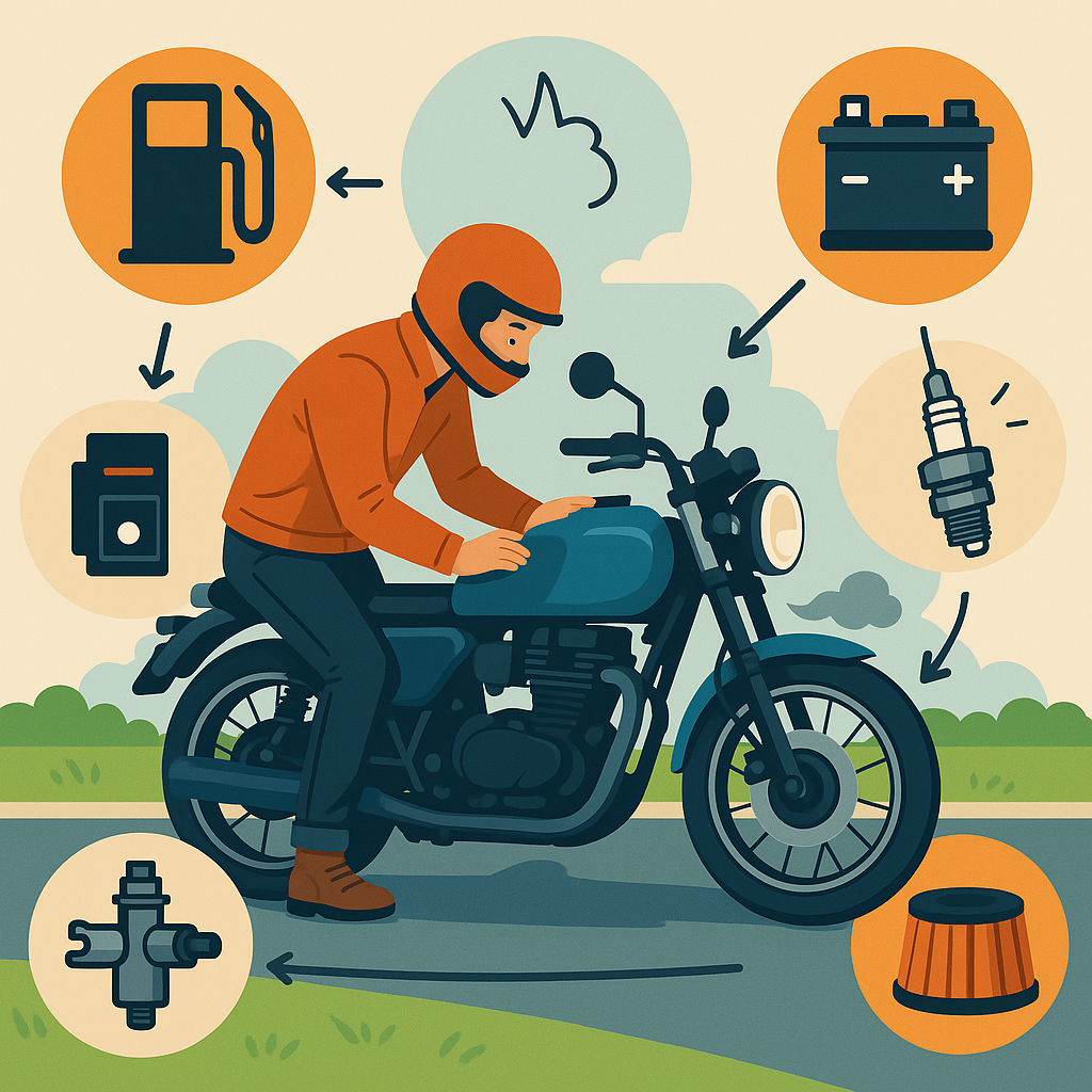 バイク吹け上がらないエンストが発生する原因と対策を徹底整理