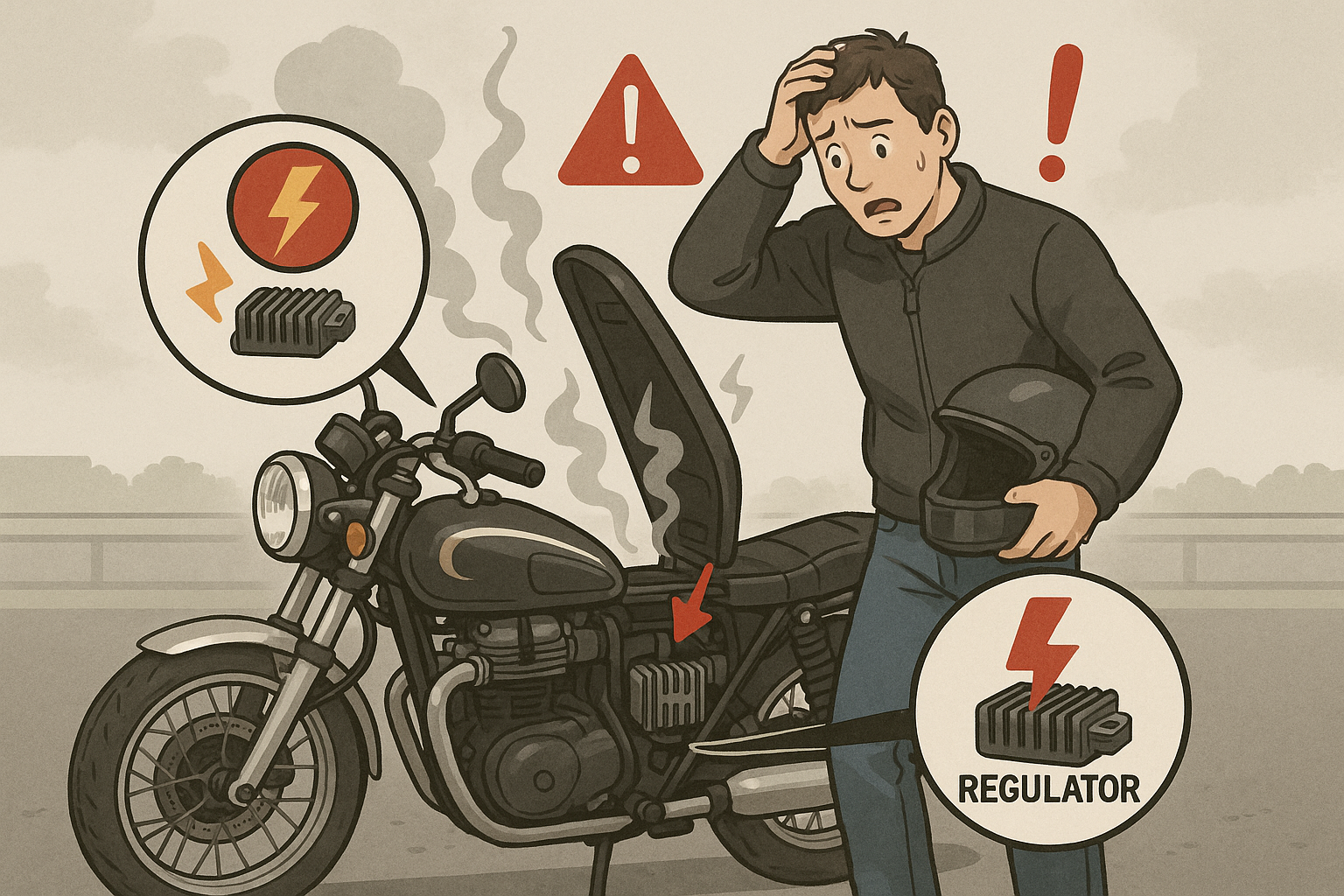 バイクレギュレーター故障するとどうなる？寿命と対策について徹底解説