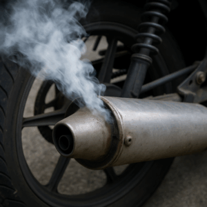 バイクマフラーからの排気漏れをアルミテープで対処できるのか？