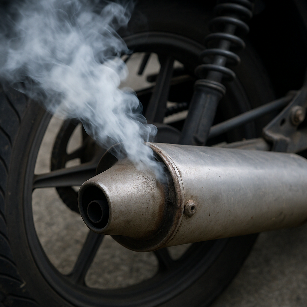 バイクマフラーからの排気漏れをアルミテープで対処できるのか？