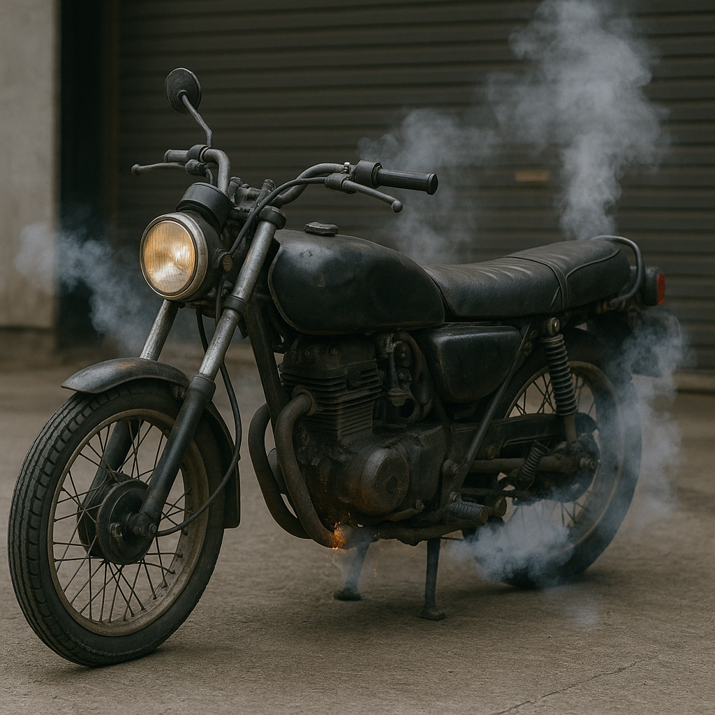 バイクが低回転でボコつく原因の診断
